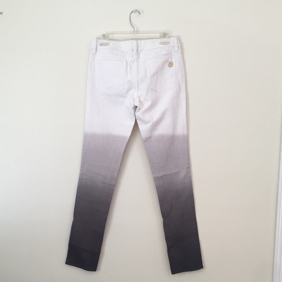 Tory Burch Grey and White Ombré Super Skinny Jeans - Picture 2 of 6